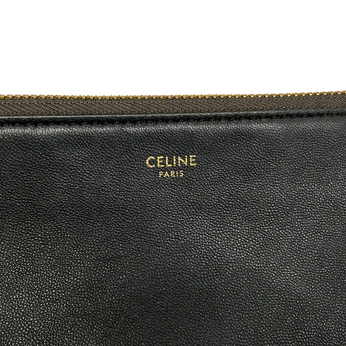 CELINE(セリーヌ) ショルダーバッグ トリオラージ グレー レザー