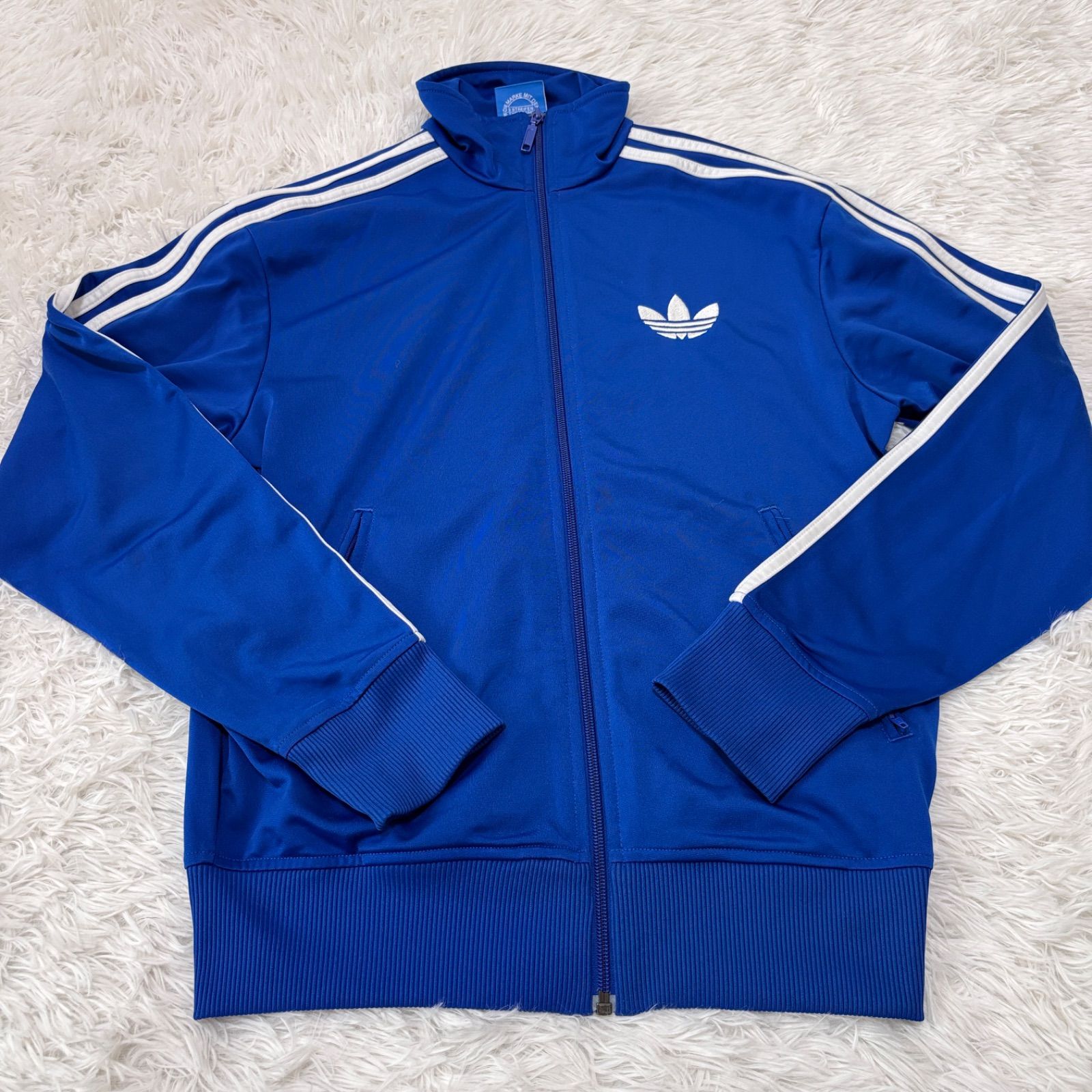 古着 adidas アディダス トラックジャケット スリーストライプス ブルー 261-1134