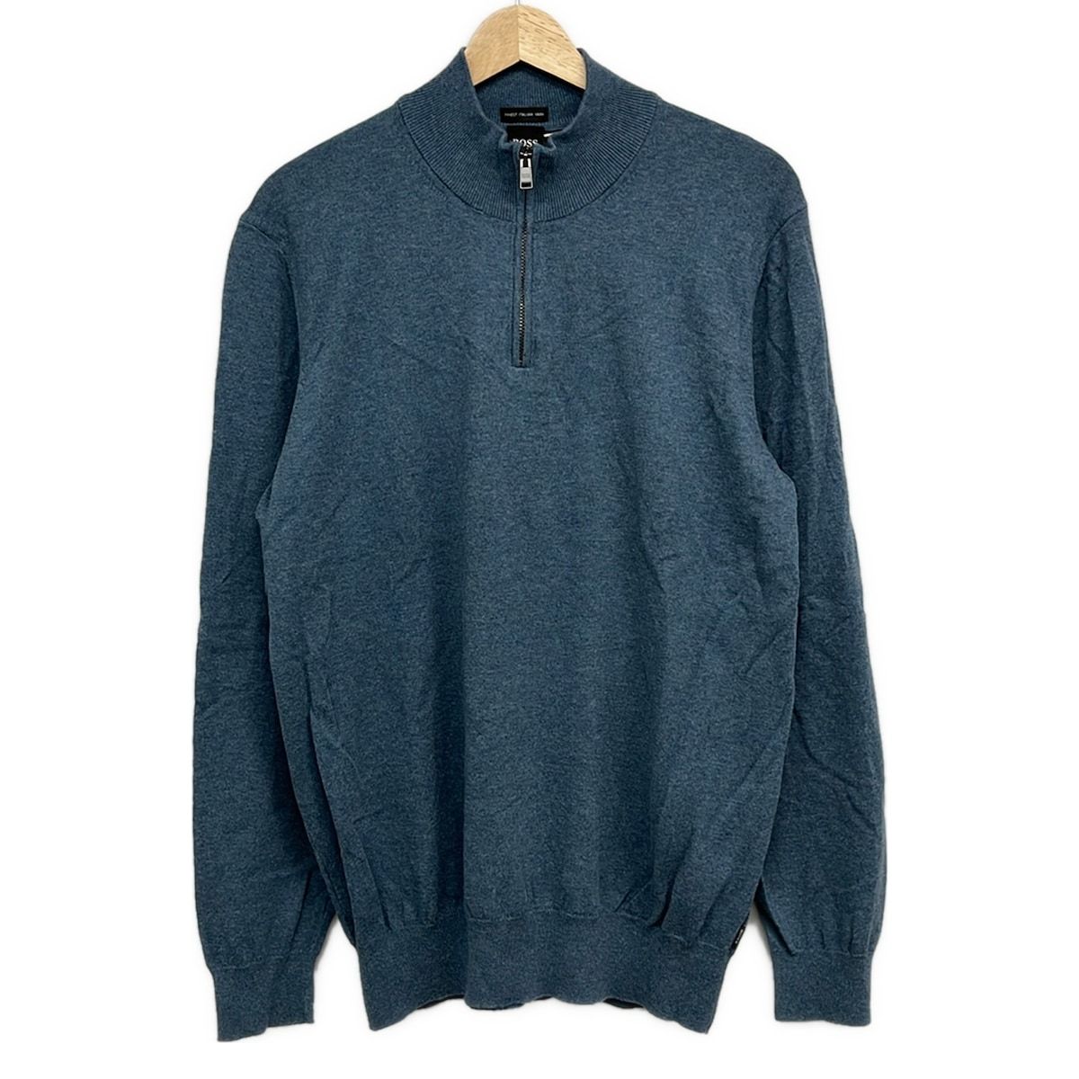 HUGOBOSS(ヒューゴボス) 長袖セーター サイズINT XL メンズ美品 - ブルーグレー ハイネック