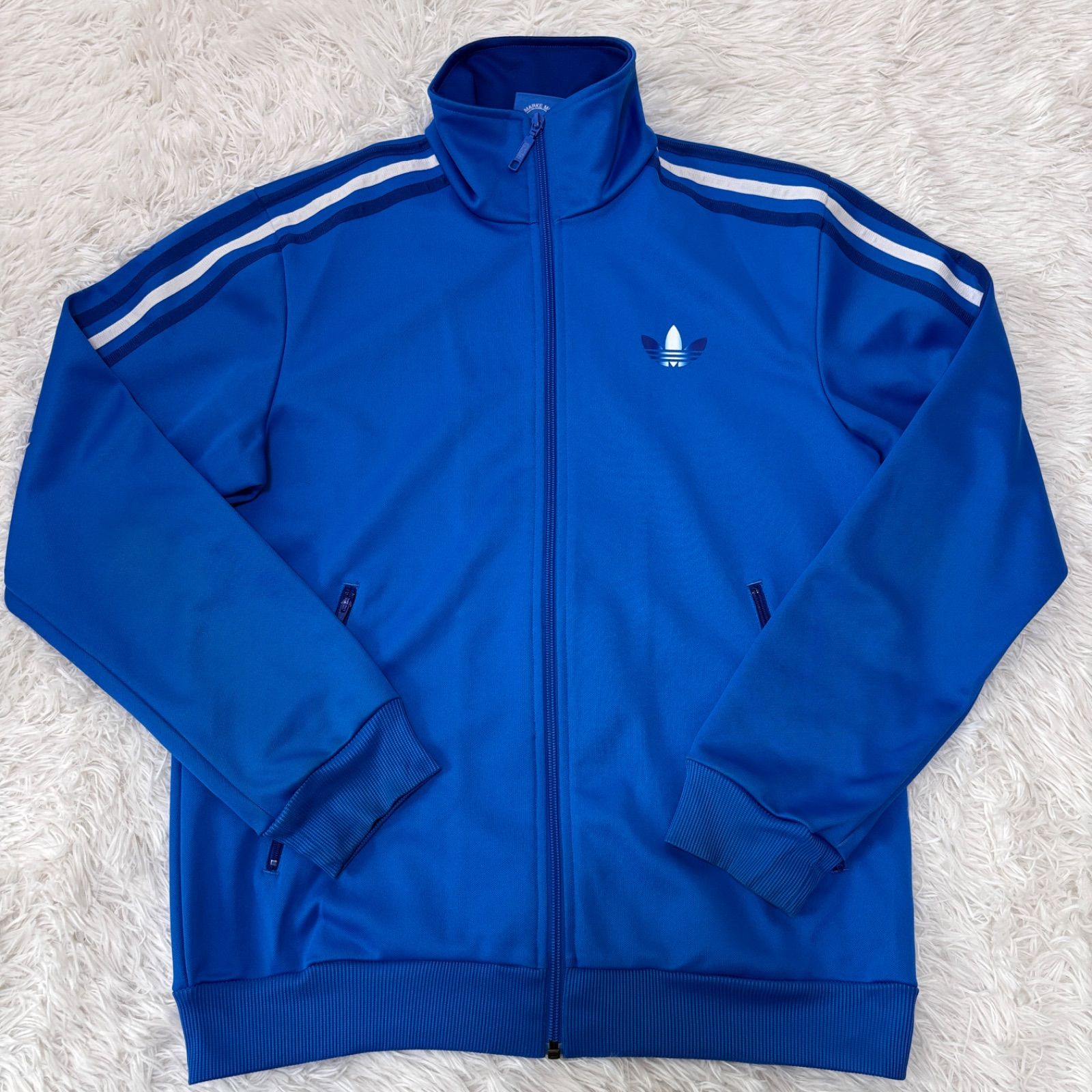 古着 adidas アディダス トラックジャケット スリーストライプス ブルー 261-1138