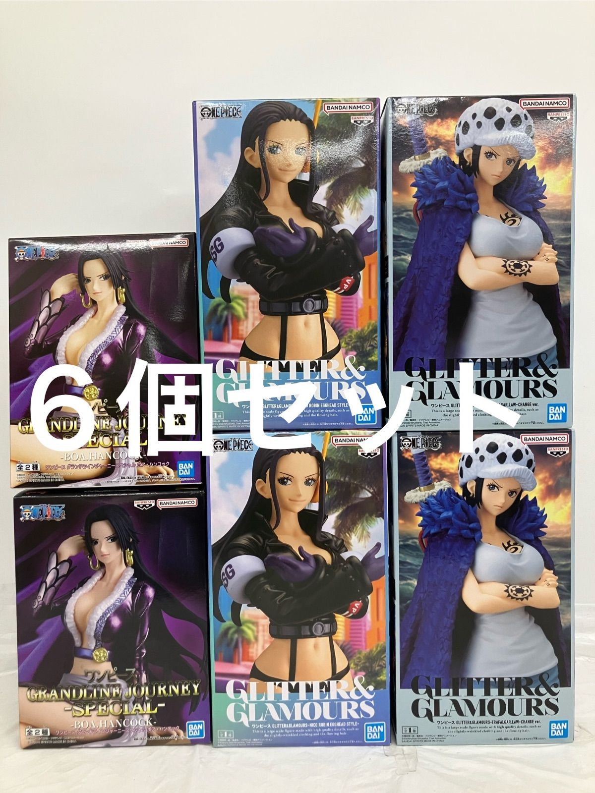 未開封 ワンピース GLITTER&GLAMOURS ニコ・ロビン 他 3種６個セット LF5525 f099
