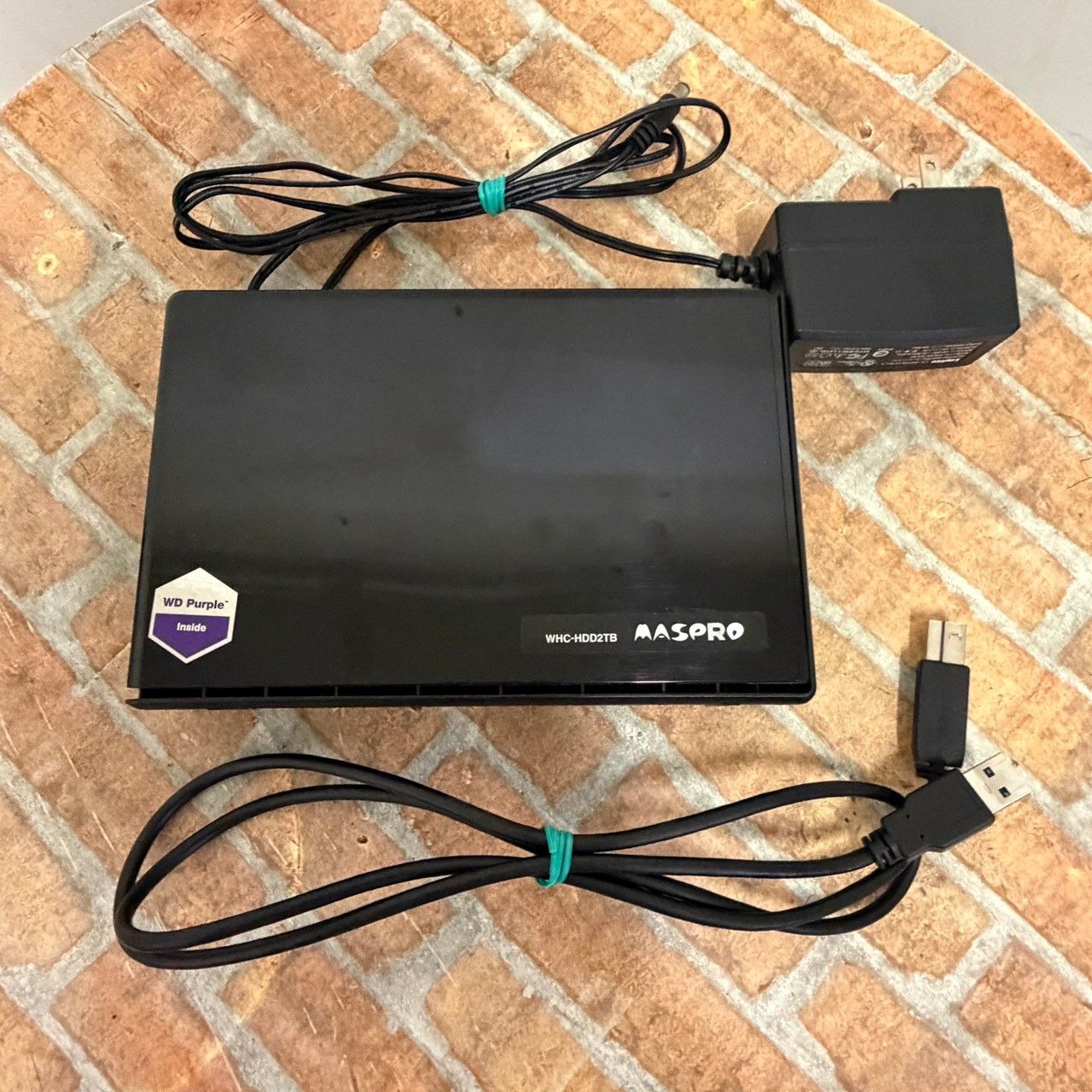 MASPRO WHC-HDD2TB 2TB HDD 防犯カメラ録画用 フォーマット済み 電源・USBコード付 マスプロ