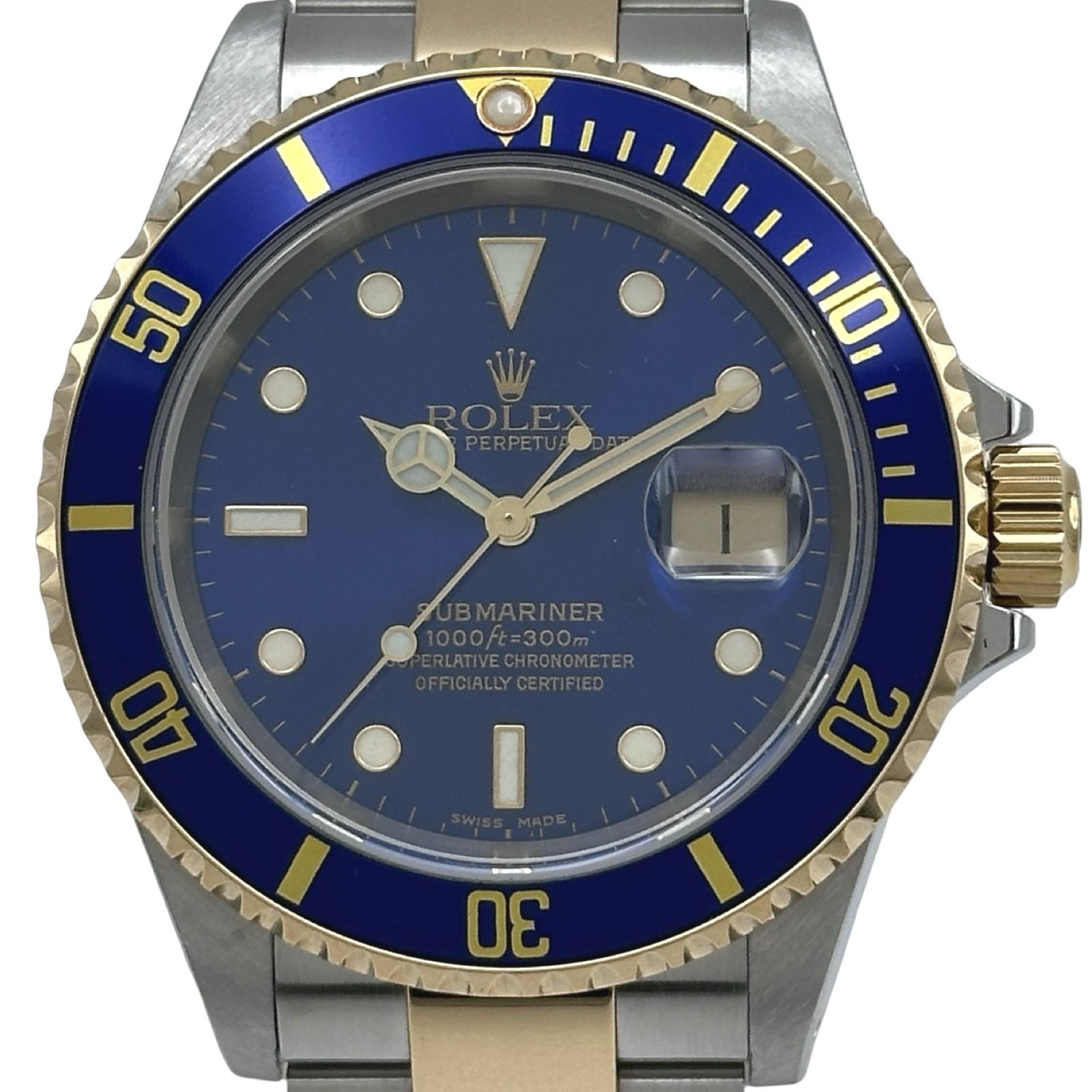 ロレックス ROLEX サブマリーナ 16613 ブルー ゴールド/ステンレススチール 自動巻き メンズ 腕時計