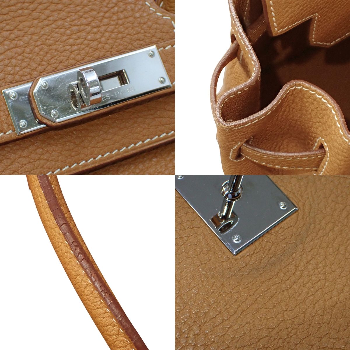 HERMES(エルメス) バーキン30 ゴールド ブラウン茶 トゴ パラジウム 