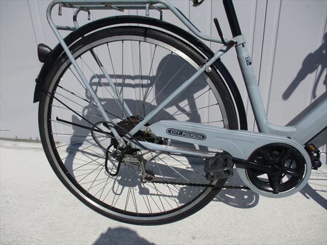 F75★整備済み★完成車発送★中古シティ自転車【27インチ 軽快車 ブルーグレー 6段 LEDオートライト 】 F75★整備済み★完成車発送★中古シティ自転車【27インチ 軽快車 ブルーグレー 6段 LEDオートライト 】