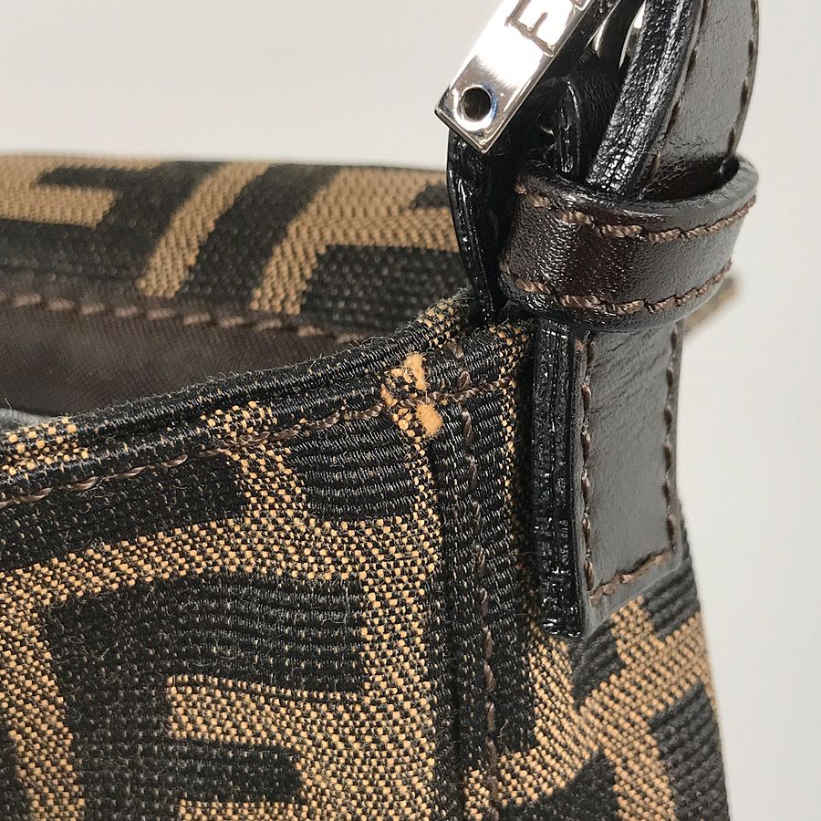 フェンディ FENDI ショルダーバッグ ズッカ マンマ バケット ブラウン 