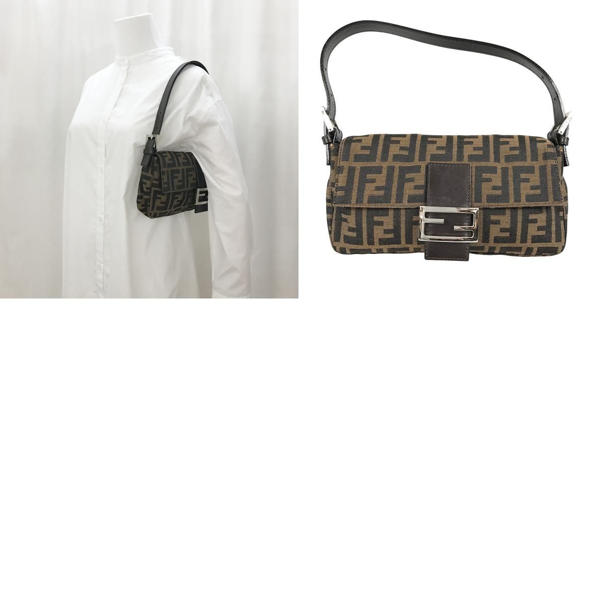フェンディ FENDI ズッカ マンマ バゲット 26424 キャンバス 