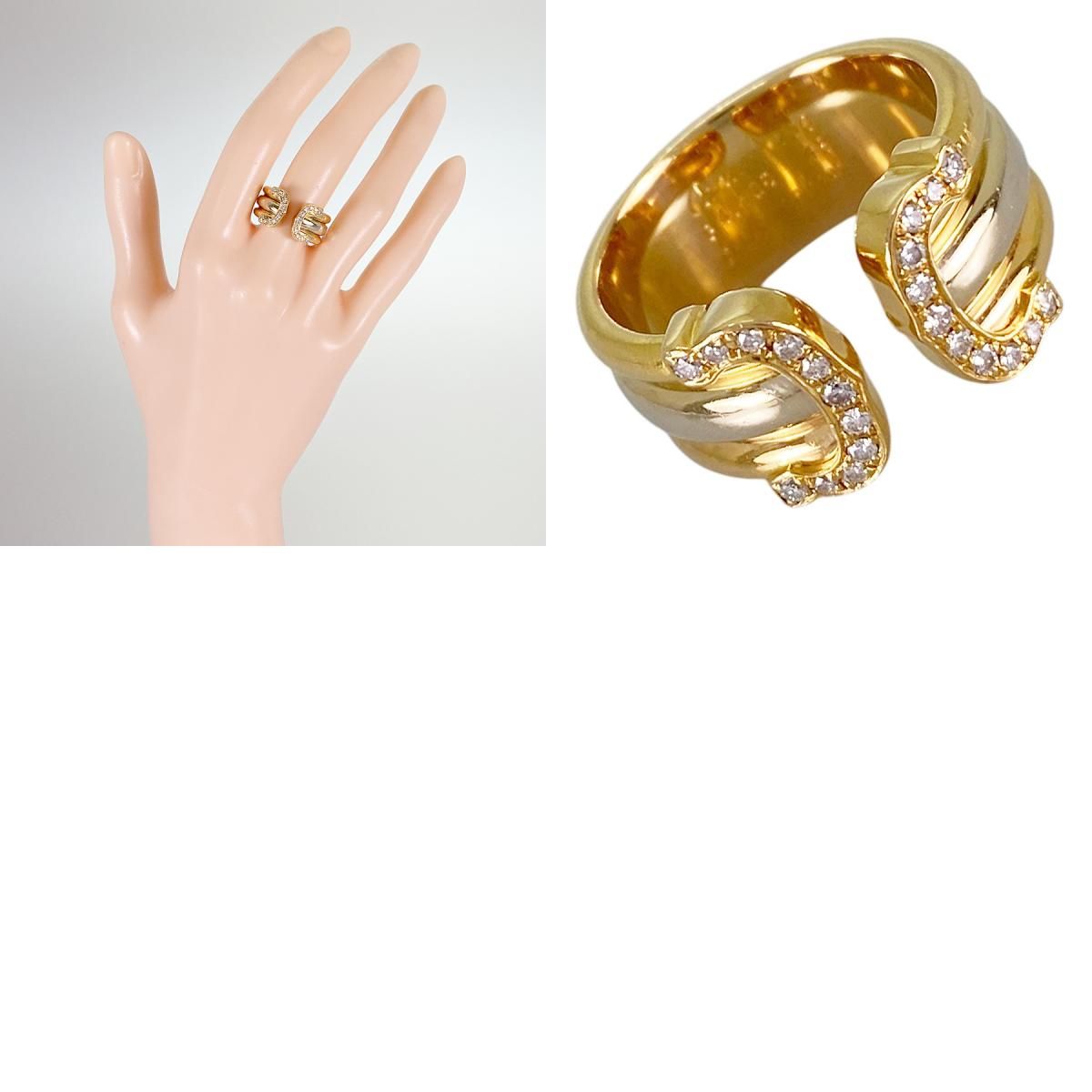 カルティエ Cartier 2C トリニティ K18YG ダイヤモンド 10号(50 