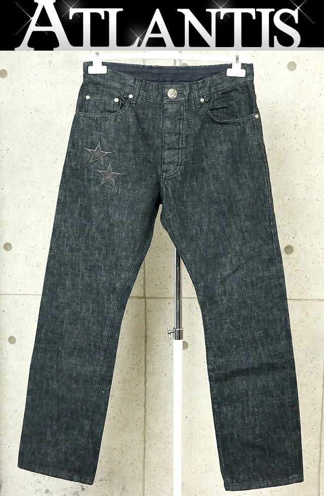 CHROME HEARTS 銀座店 クロムハーツ 未使用 5ポケット 現行型 スターパッチ デニムパンツ メンズ SV925 31インチ インディゴ 103368