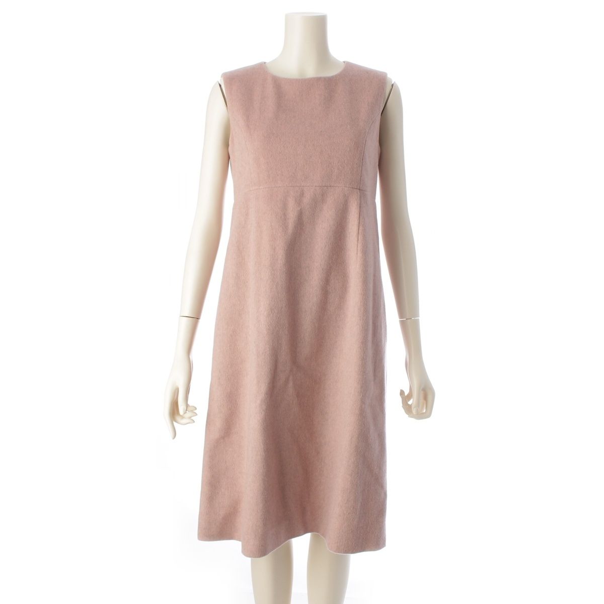 フォクシー CHARLOTTE カシミヤ ノースリーブ ワンピース ドレス 42357 ピンク 38【中古】
