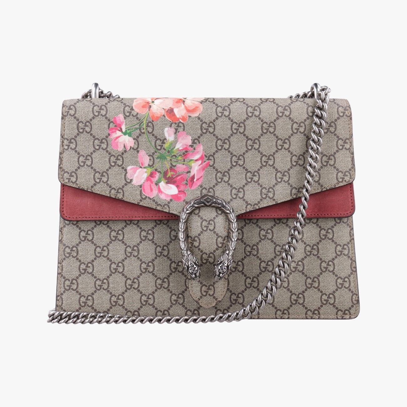 グッチGucciディオニュソス ベージュ×レッド×マルチ PVCコーティングキャンバス×スエード 400235 B019390503