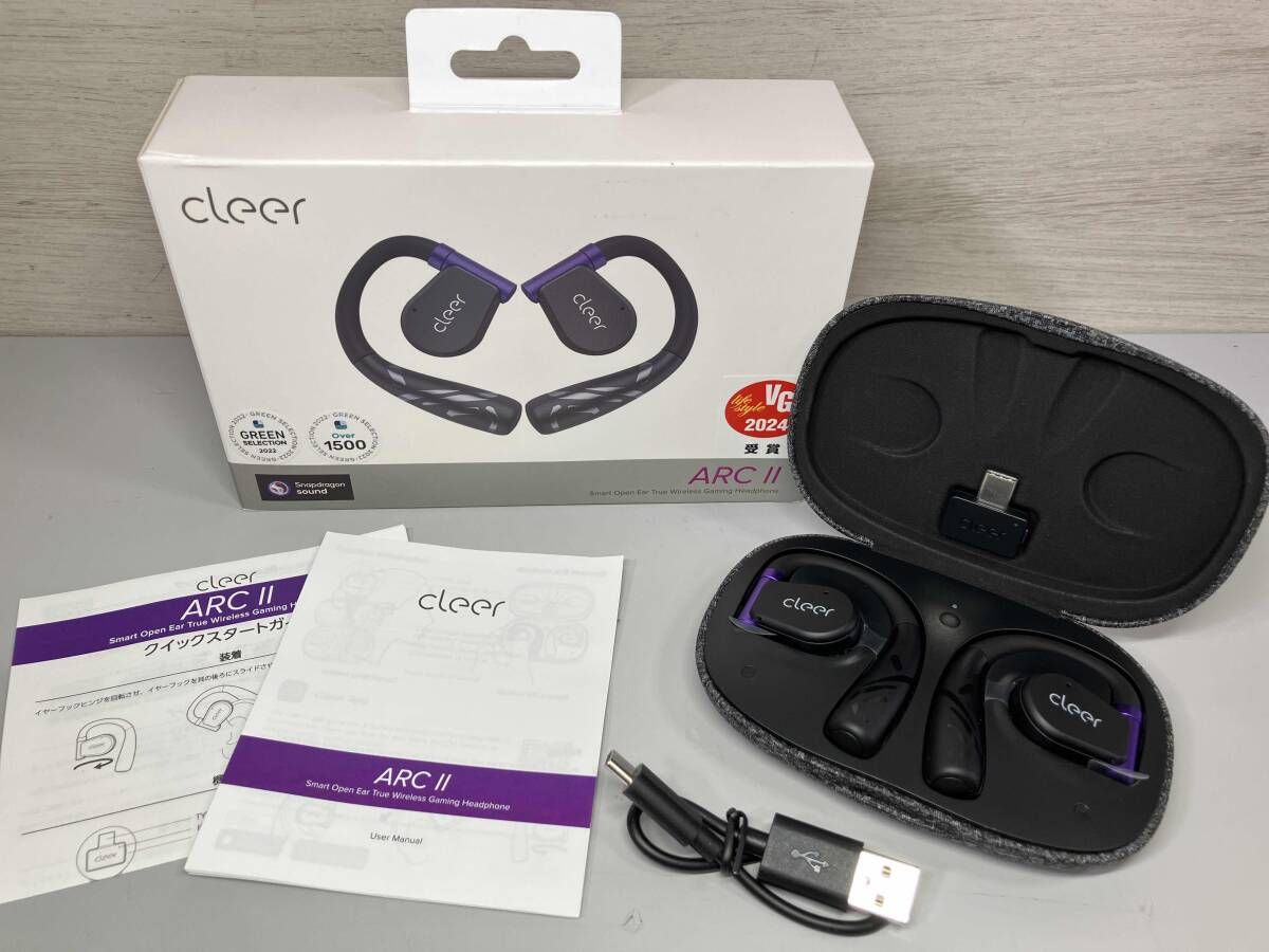 週末値下げ　Cleer CLR-ARC2G-PB ワイヤレスイヤホン Cleer ARC Ⅱ Game Edition CLR-ARC2G-PB イヤホン 箱付 【公式通販】