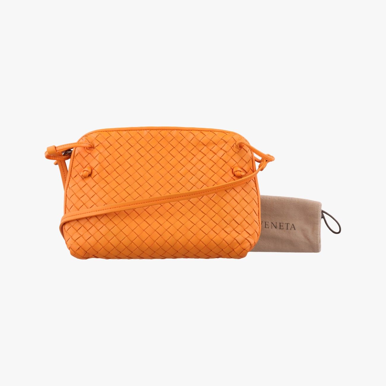 ボッテガヴェネタBottega Venetaノディーニ イントレチャート オレンジ ラムスキン B03190882J