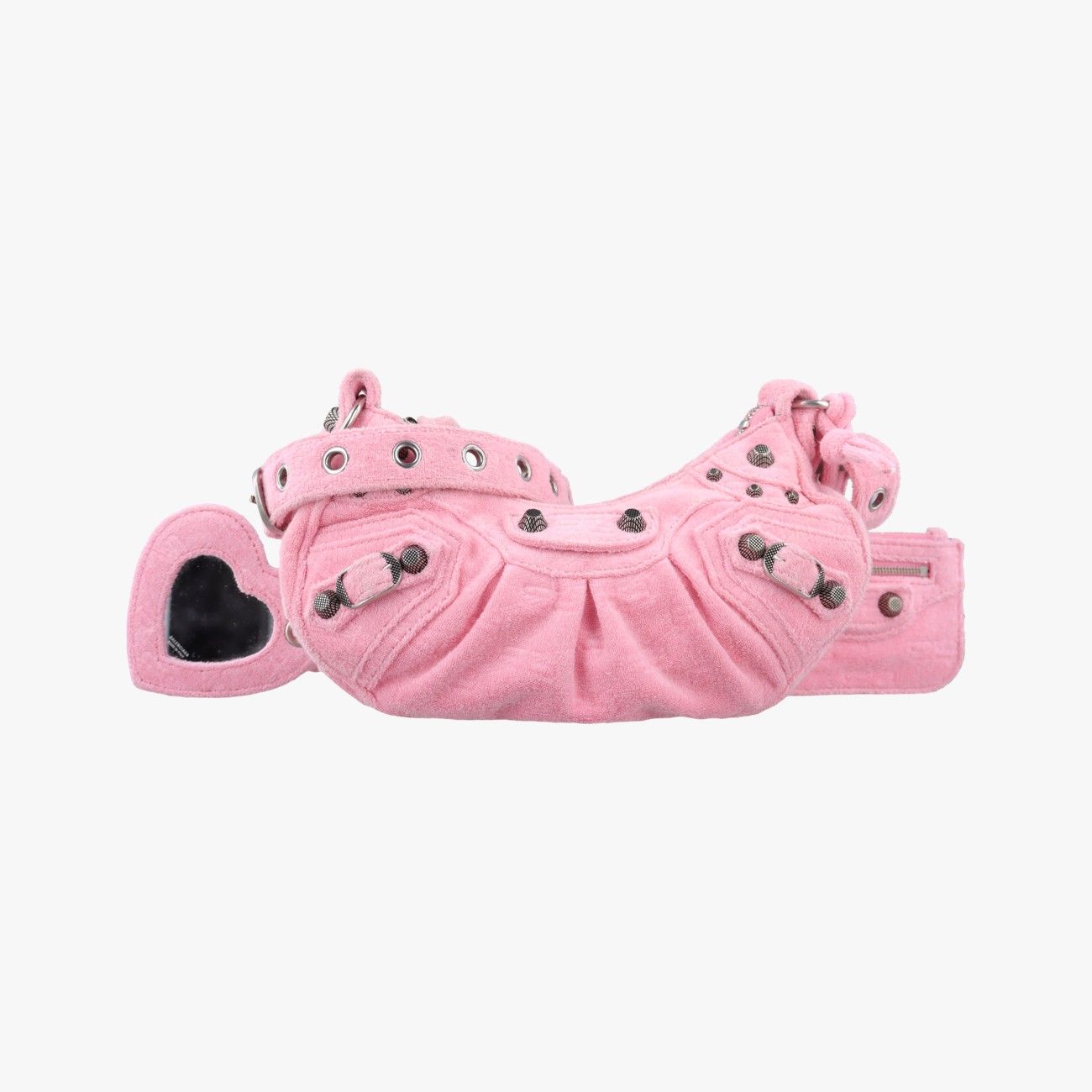 バレンシアガBalenciagaル カゴール ミニ ピンク パイル ファブリック 671309.5812.O.002123