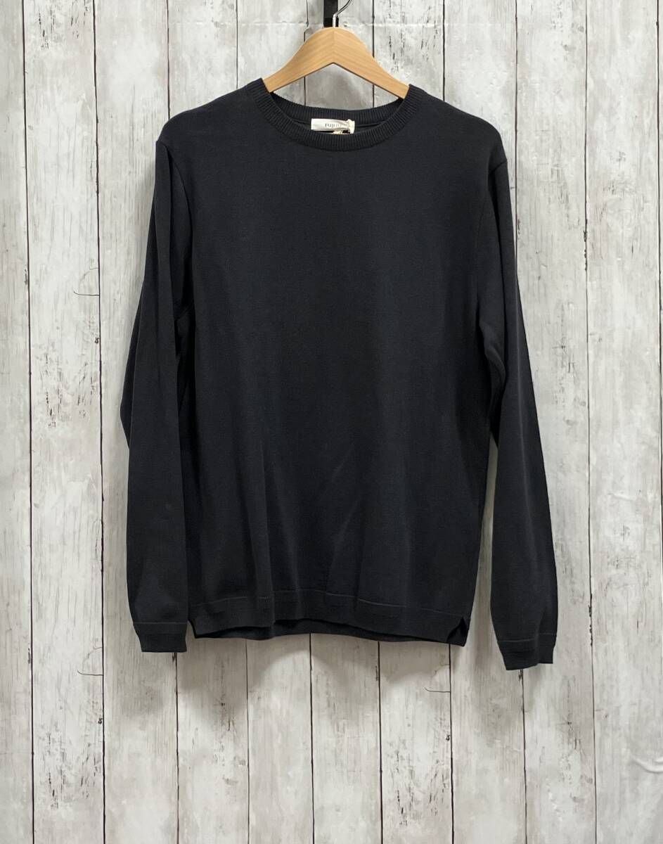 FUJITO 長袖ニット　L/S Knit T-Shirt／WF1-K23／チャコール 日本製　フジト 7,456円