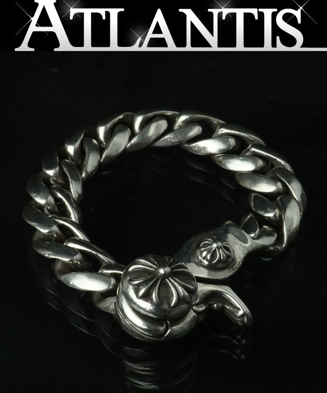 CHROME HEARTS 銀座店 クロムハーツ クラシックリンク クロスボール クリップブレス メンズシルバーSV925 103338