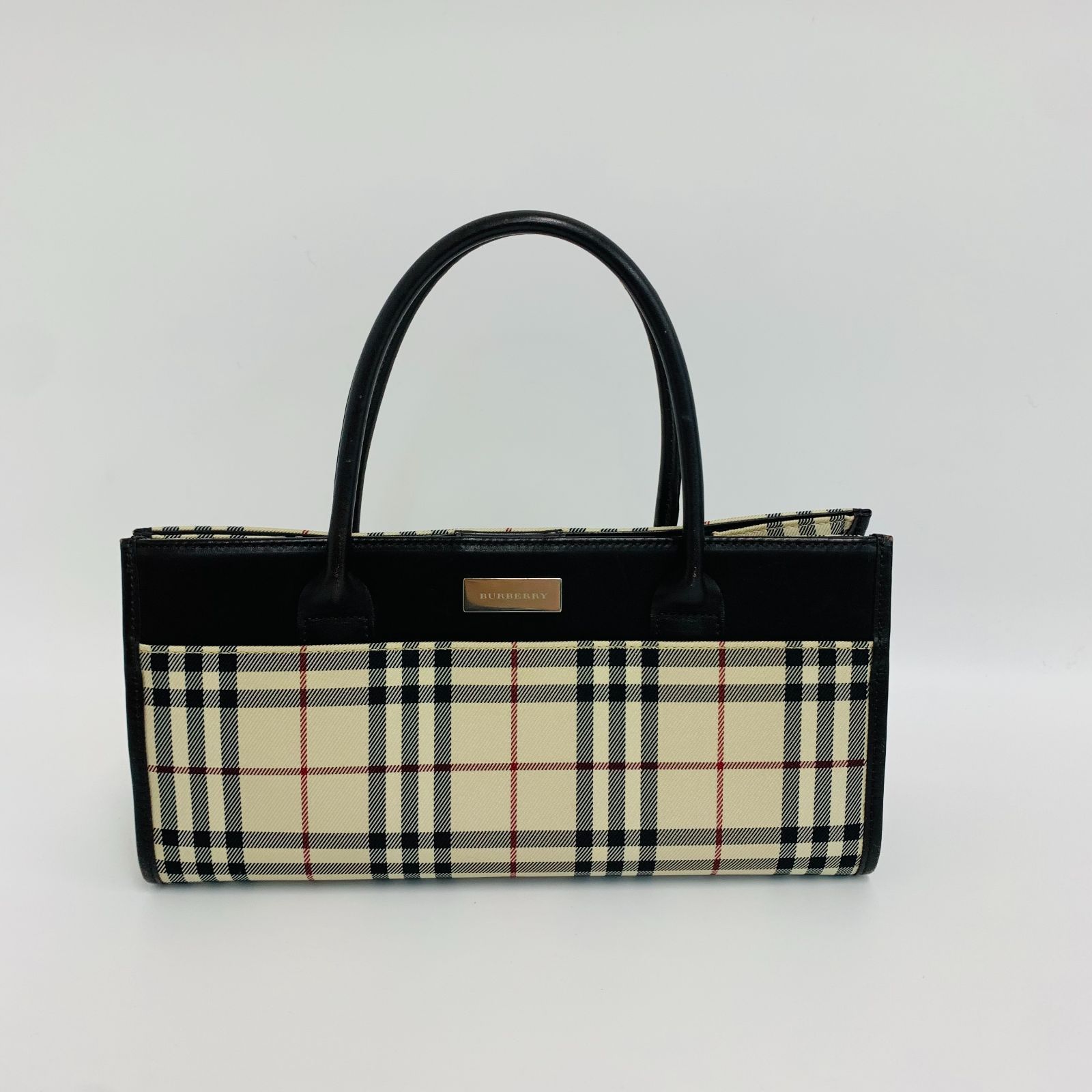 美品】Burberry バーバリー ノバチェック 横長 トートバッグ 