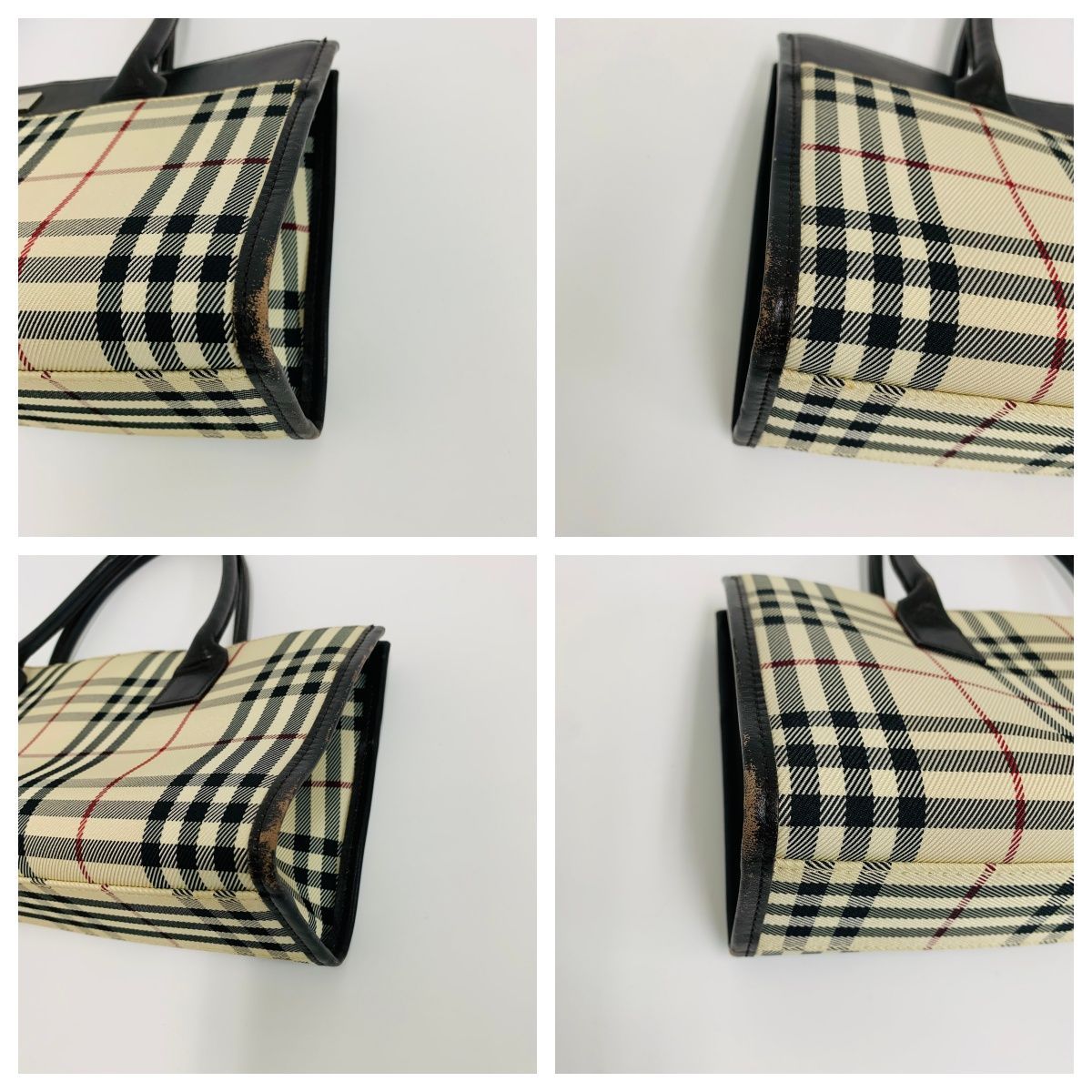 美品】Burberry バーバリー ノバチェック 横長 トートバッグ 