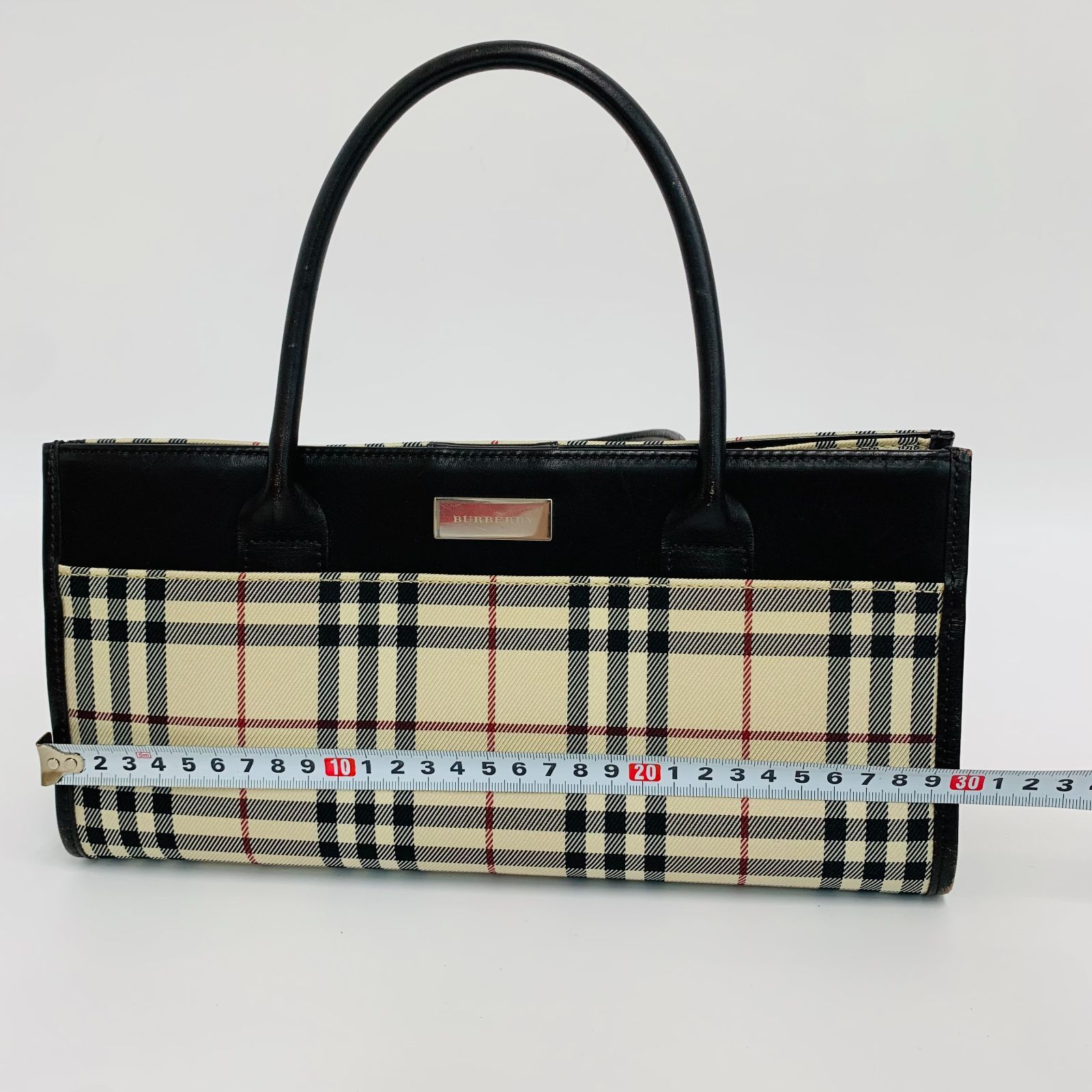 N】BURBERRY バーバリー ノバチェック ハンドバッグ