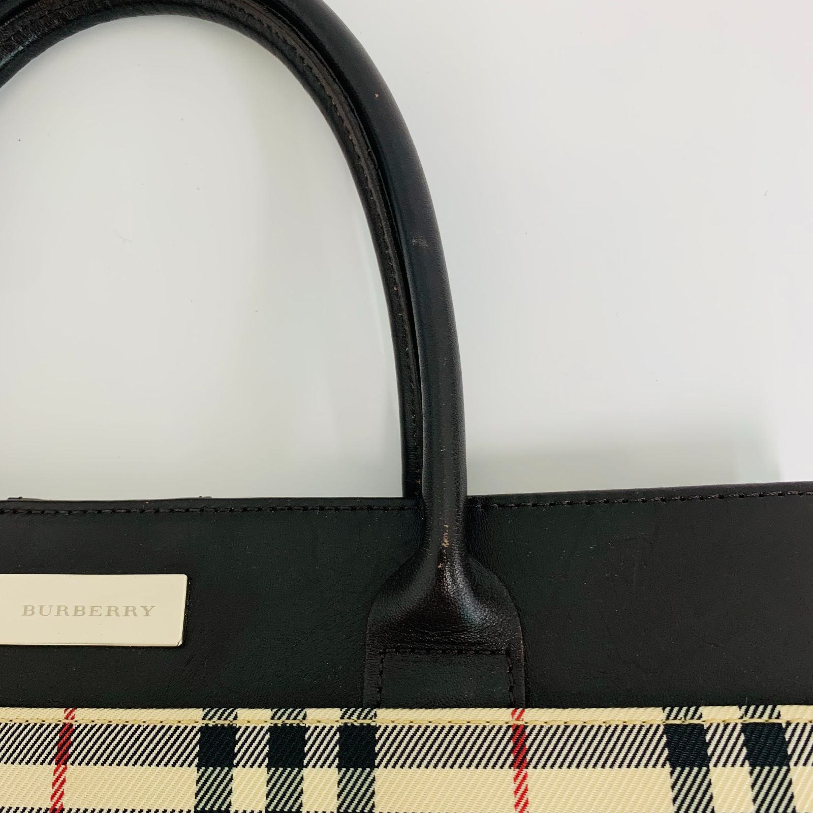 美品】Burberry バーバリー ノバチェック 横長 トートバッグ 