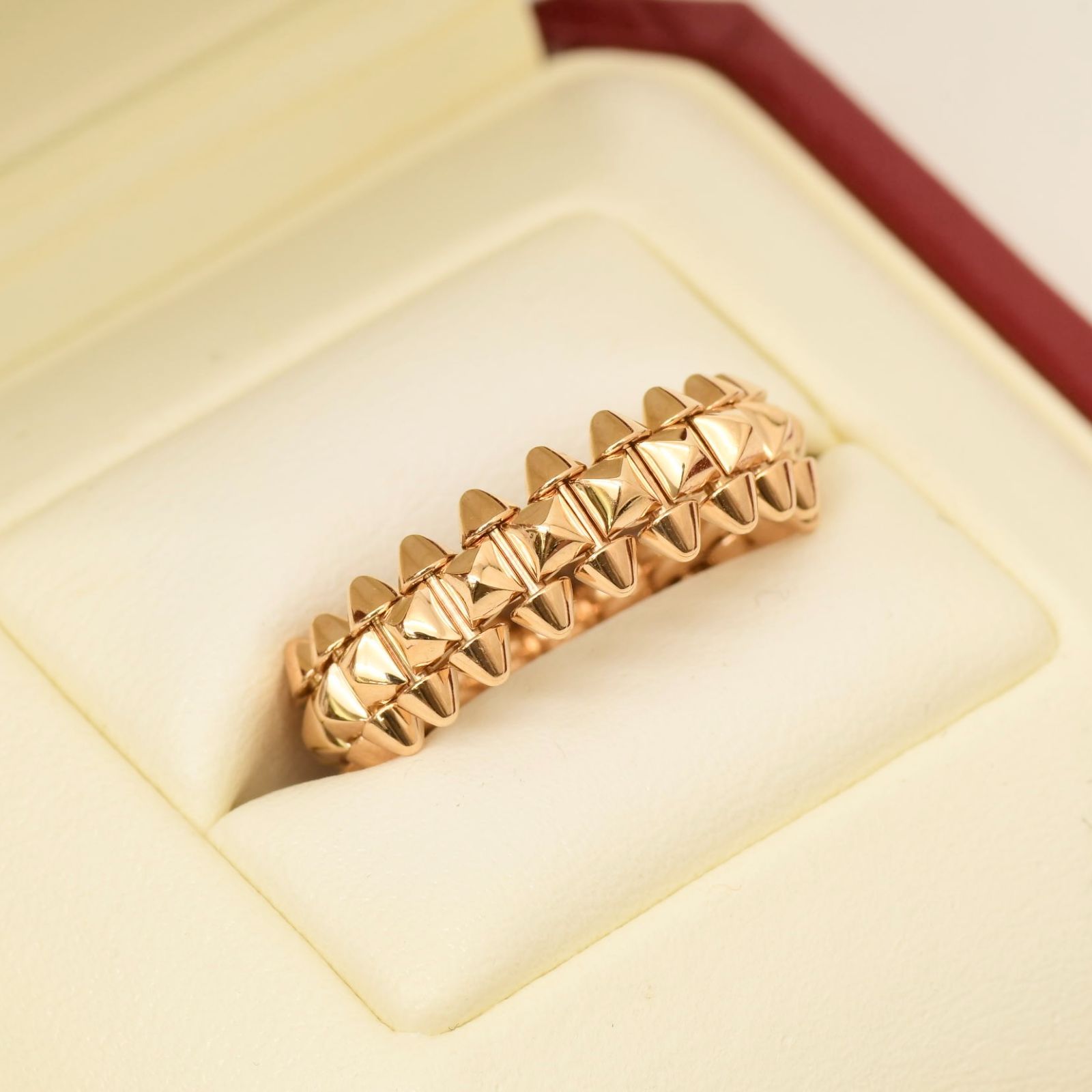 美品 Cartier カルティエ 750 クラッシュ ドゥ カルティエ リング 48