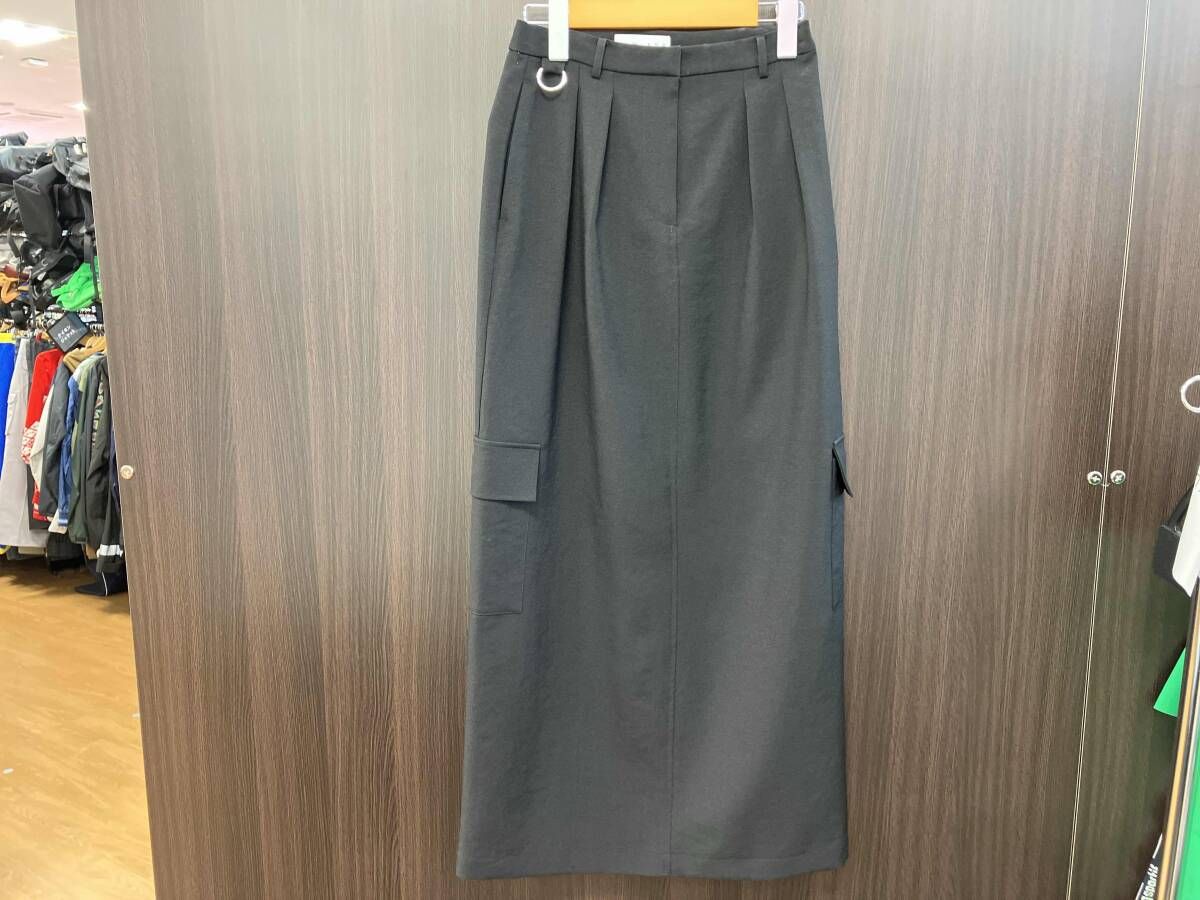 RIM.ARK スカート Back tuck long SK ブラック サイズ36 裾毛玉有 ウエスト:約32cm すそ幅:約51.5cm 丈の長さ:約96.5cm