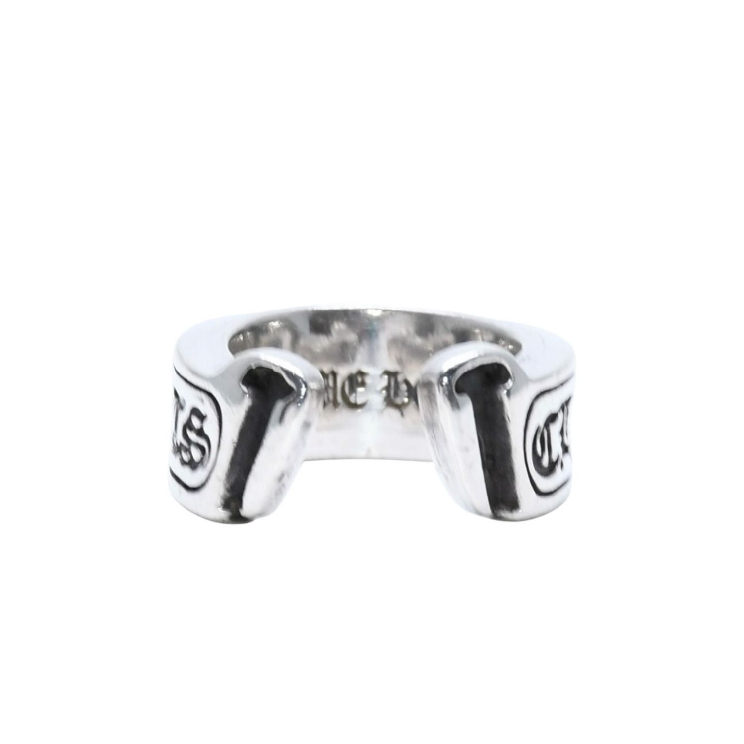 CHROME HEARTS クロムハーツ LG SCROLL LABEL RING ラージ スクロールラベルリング 指輪 重量約10.53g サイズ6号 シルバー925 美品 中古 4a001896
