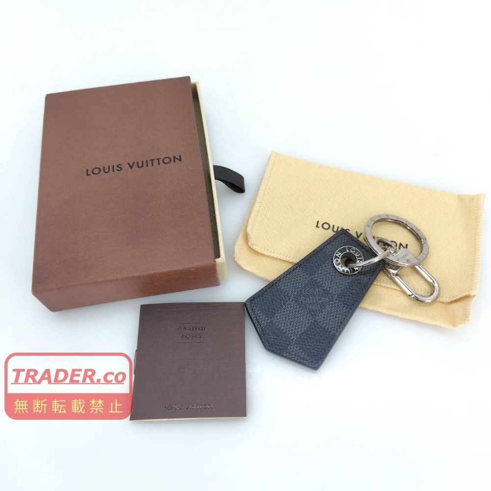 05w21312 ルイ・ヴィトン LOUIS VUITTON ダミエ・グラフィット キーホルダー・アンシャッペ ブラック/グレー メンズ キーホルダー M67916 【中古品】