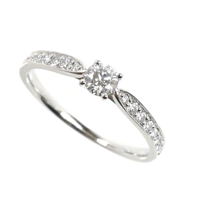 TIFFANY&Co. ティファニー Pt950プラチナ ハーモニー リング・指輪 ダイヤモンド0.26ct 15号 2.8g レディース 中古 美品