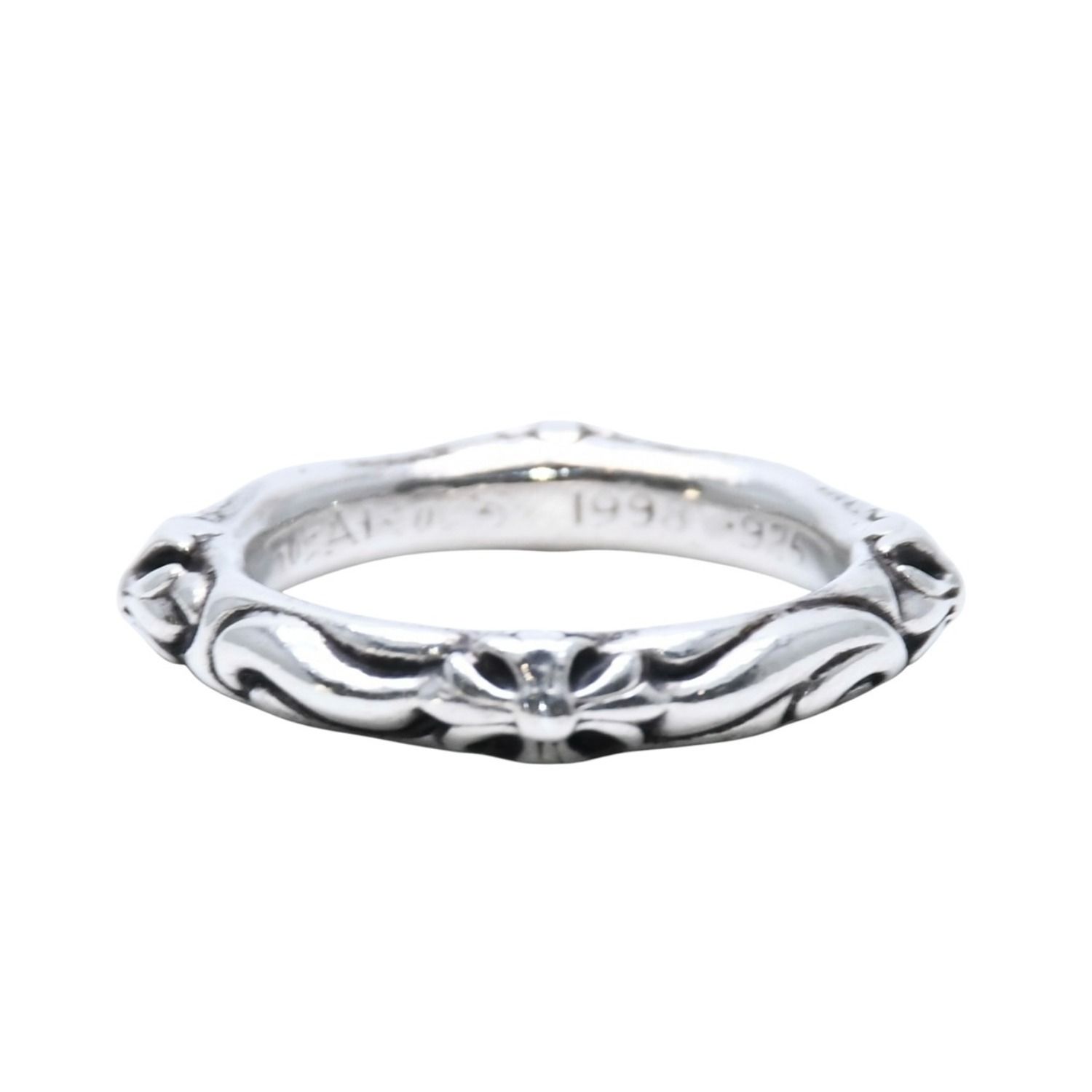 極美品 CHROME HEARTS クロムハーツ スクロールバンドリング 重量約 