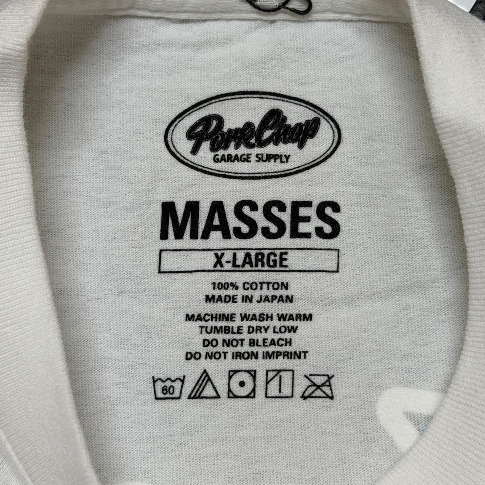 参考上代16280円 未使用 MASSES × PORKCHOP GARAGE SUPPLY T-SHIRT