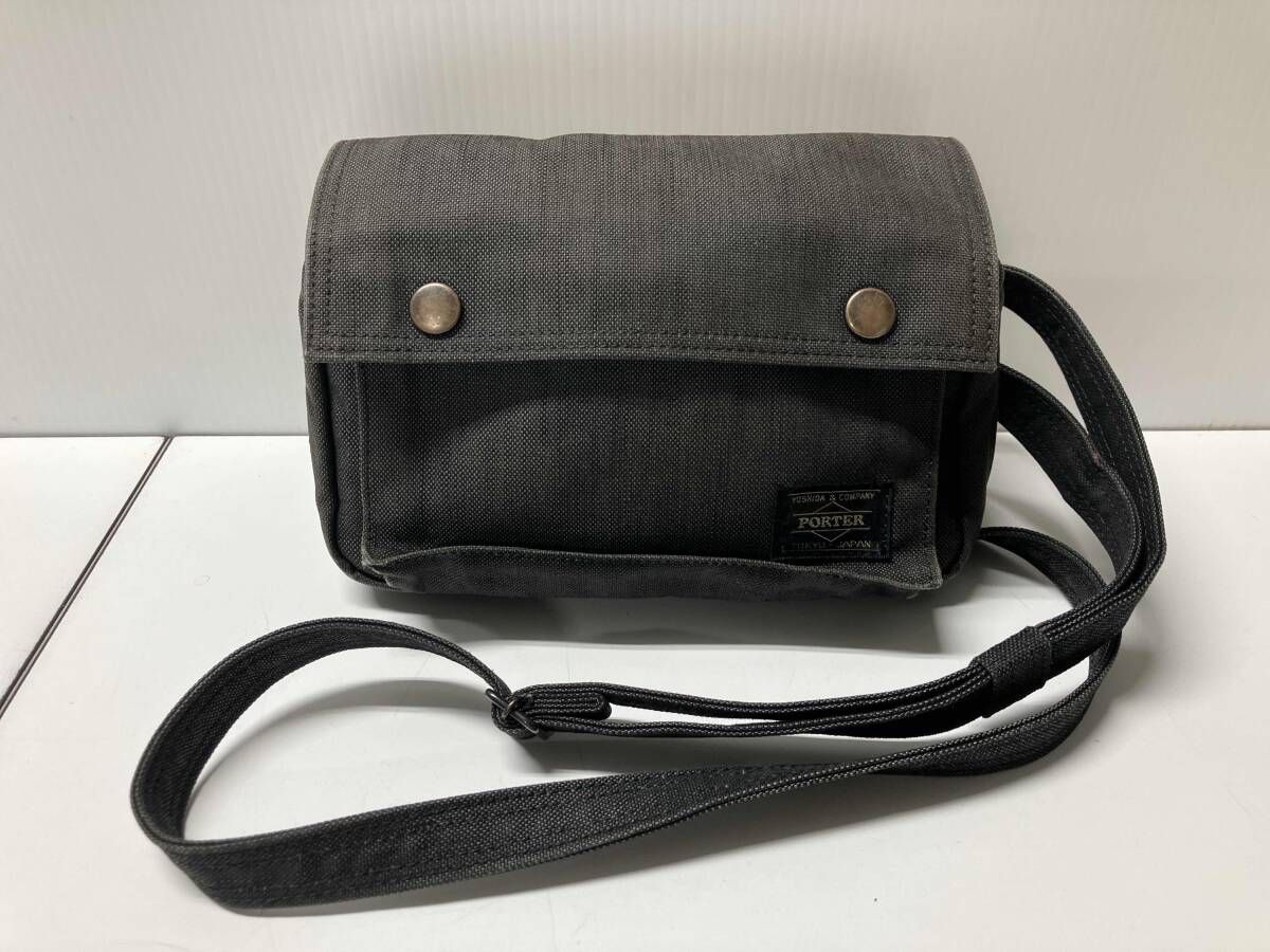 PORTER ポーター ミニショルダーバッグ ダークグレー 横幅約21cm