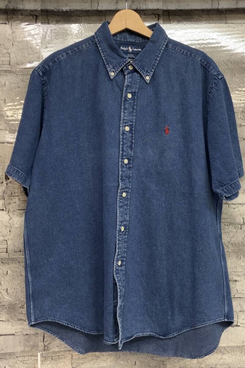 RALPH LAUREN ラルフローレン 半袖シャツ 90s blake デニム サイズLL