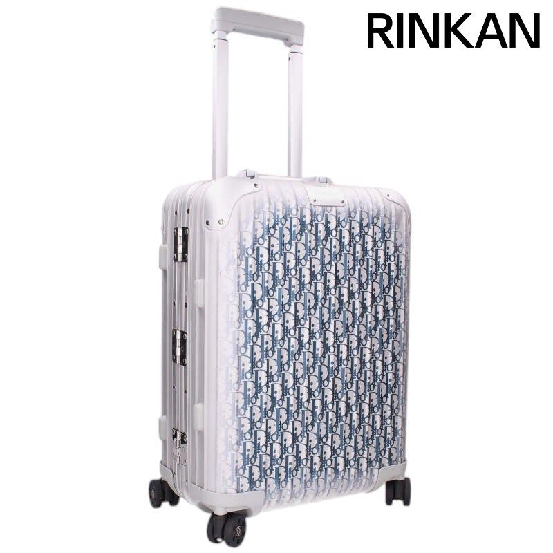 ディオール ×リモワ RIMOWA オリジナルキャビン グラディエントオブリーク総柄アルミキャリーケース メンズ 35L