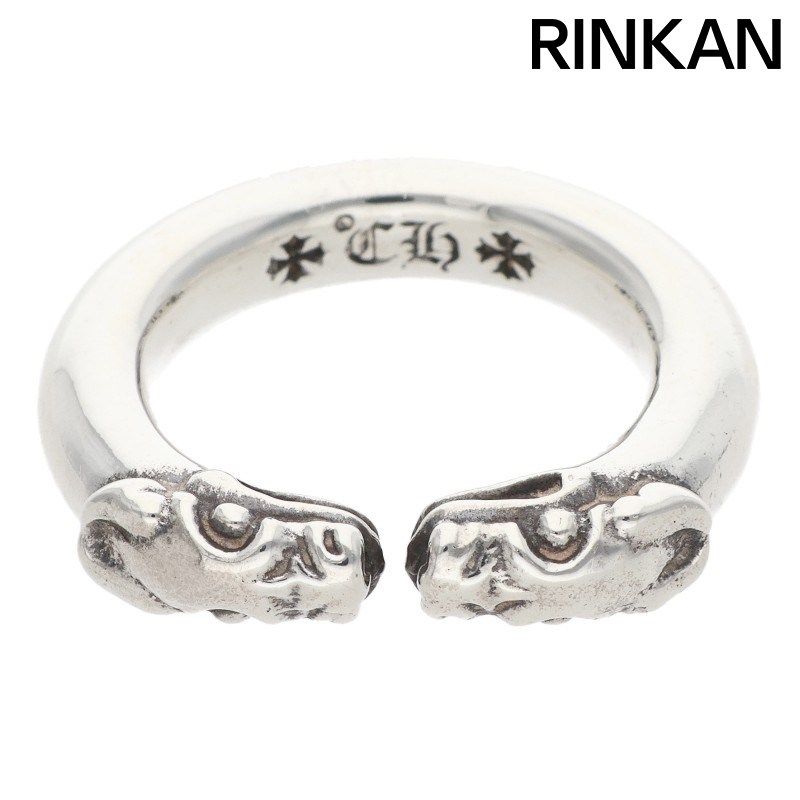 クロムハーツ DOUBLE DOG RING/ダブルドッグ シルバーリング メンズ 15号