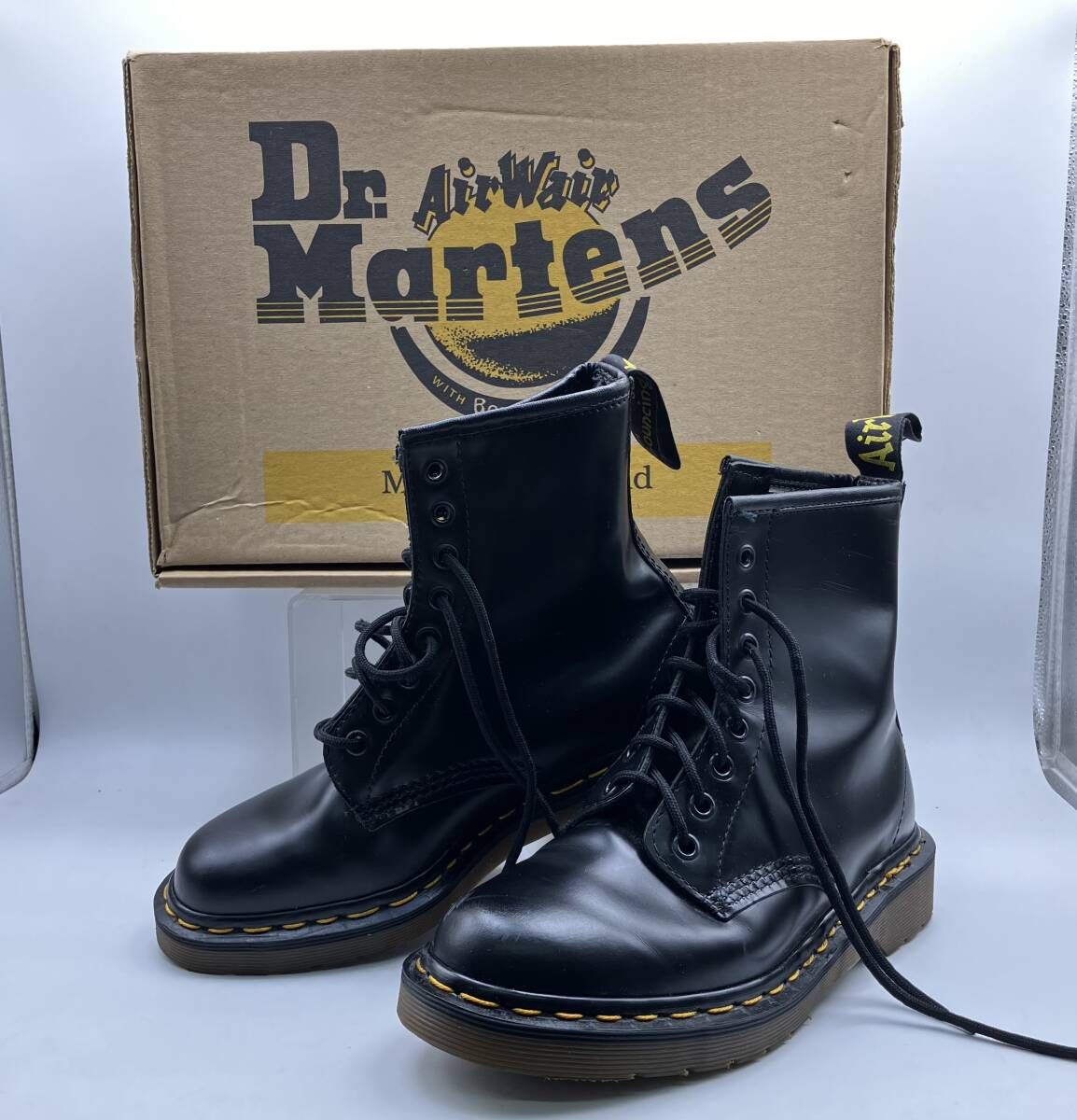 Dr.Martens ドクターマーチン ショートブーツ BLACK SMOOTH 8 EYE BOOT DMS SOLE Y.B1460Z 表記サイズ4 1/2 ブラック 箱あり