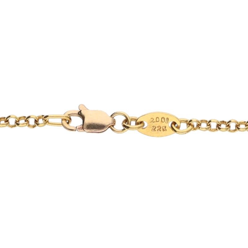 クロムハーツ 22K NECKCHAIN R20/ロールチェーン20inch ゴールド