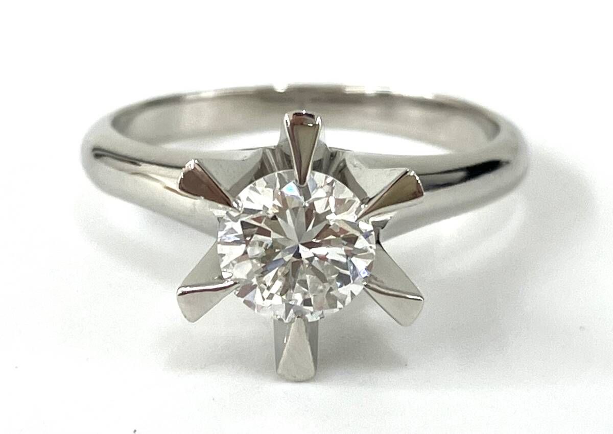 Pt900 プラチナ 号数13号 ダイヤモンド0.791ct 総重量6.90g リング 貴金属 アクセサリー ソーティング付 レディース