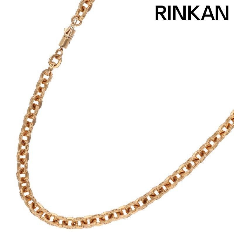 クロムハーツ 22K PAPER CHAIN 20/ペーパーチェーン20inch ゴールドネックレス メンズ 20inch