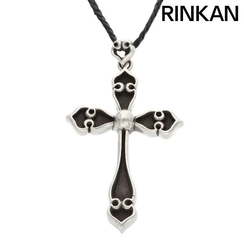 クロムハーツ SPADE CROSS BC/スペードクロス Wボロチップ/シルバーネックレス メンズ