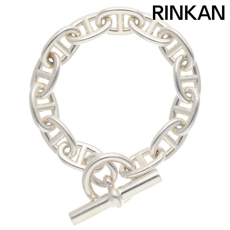 エルメス Chaine d'Ancre TGM シェーヌダンクルTGMシルバーブレスレット メンズ 13LINK