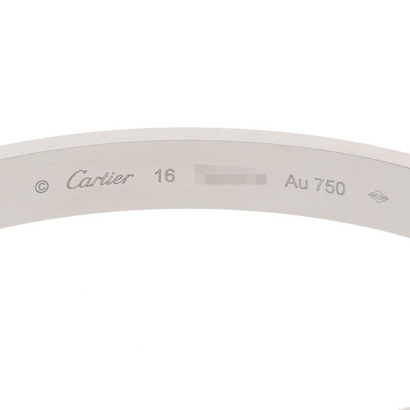 カルティエ LOVE BRACELET PAVE DIAMONDS K18WG PAVEダイヤ ラブブレスレット メンズ 16