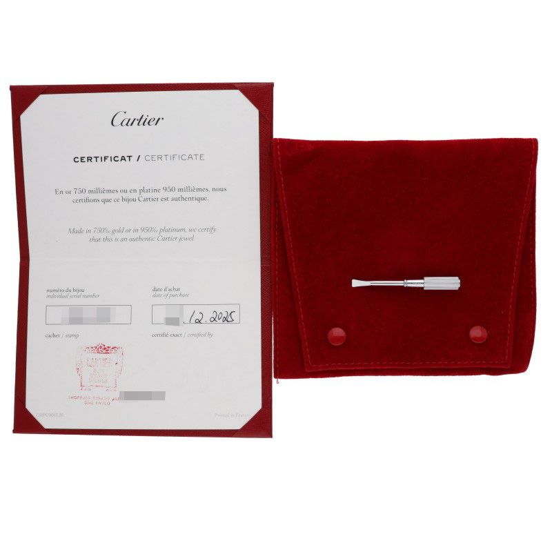 カルティエ LOVE BRACELET PAVE DIAMONDS K18WG PAVEダイヤ ラブブレスレット メンズ 16