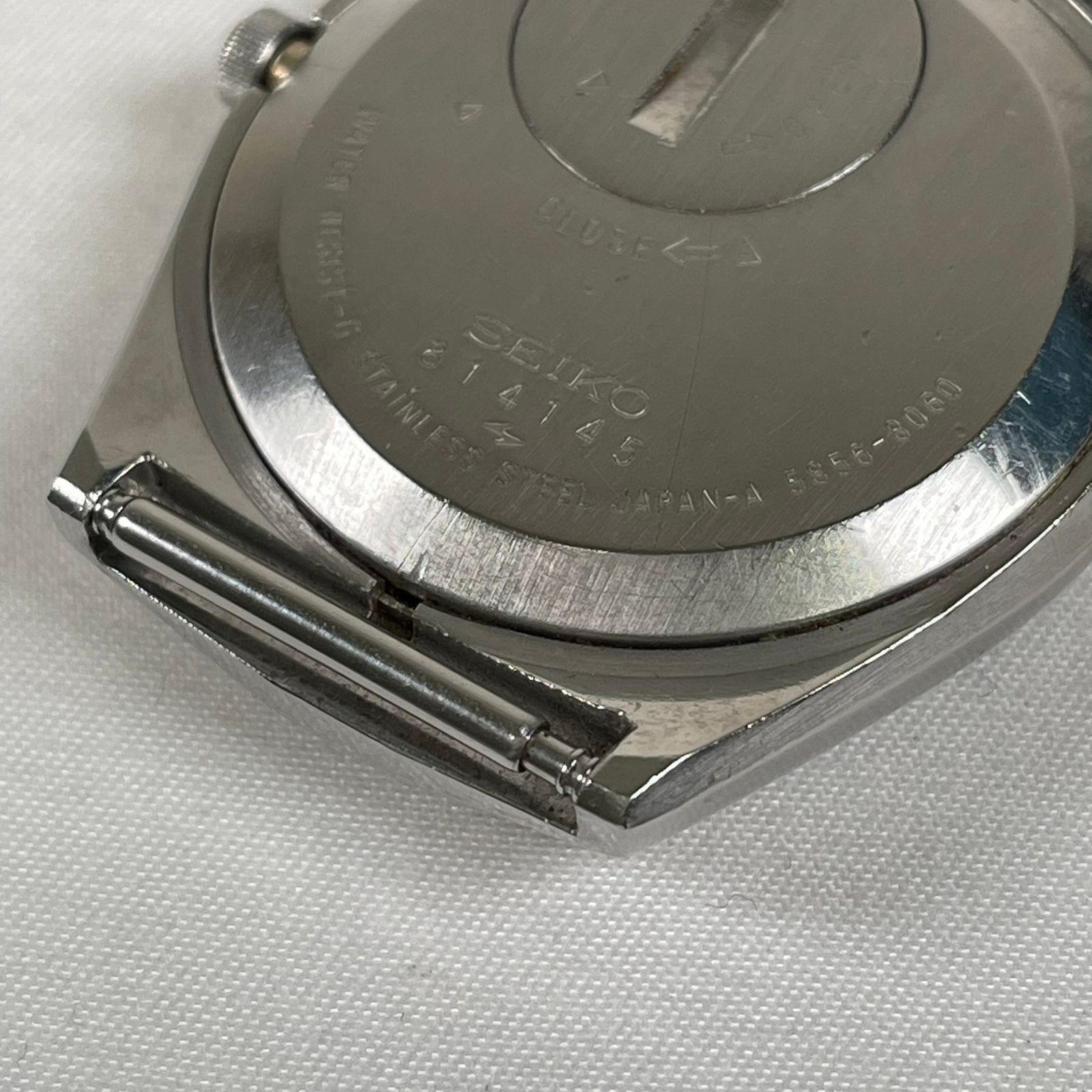 1円～ SEIKO セイコー キングクォーツ 5856-8060 ブルー文字盤 メンズ 