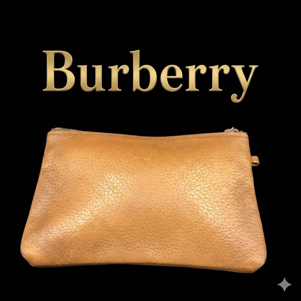 BURBERRY バーバリー レザー コインケース 小銭入れ ノバチェック ブラウン ミニポーチ メンズ レディース