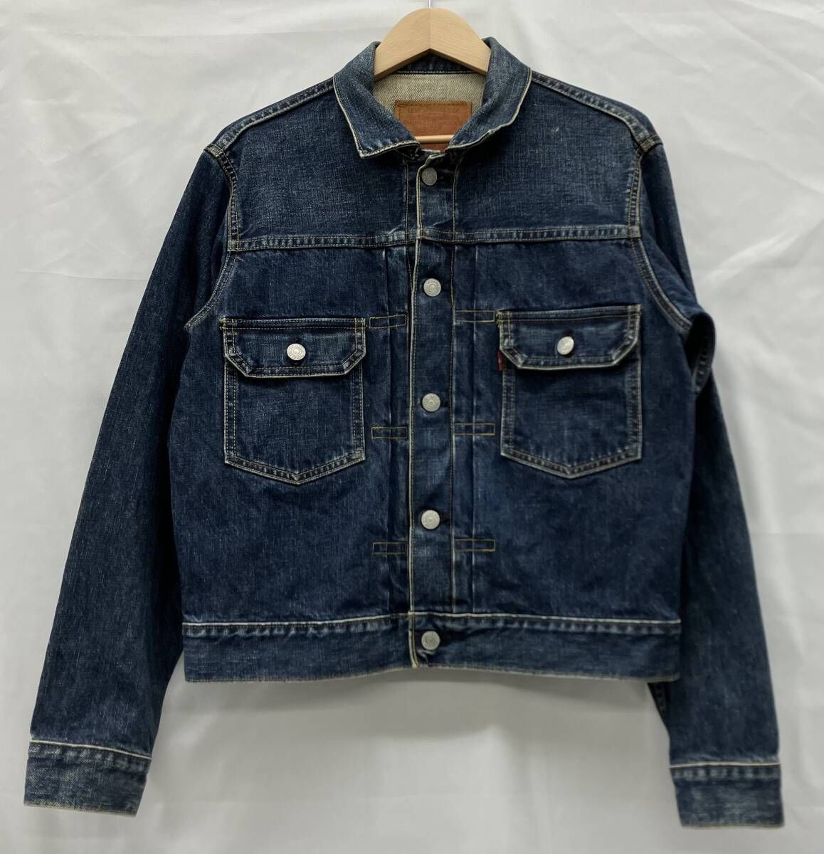 levi's リーバイス　71507-xx デニムジャケット　Gジャン ビッグE ボタン裏J02 日本製　ネイビー サイズ38