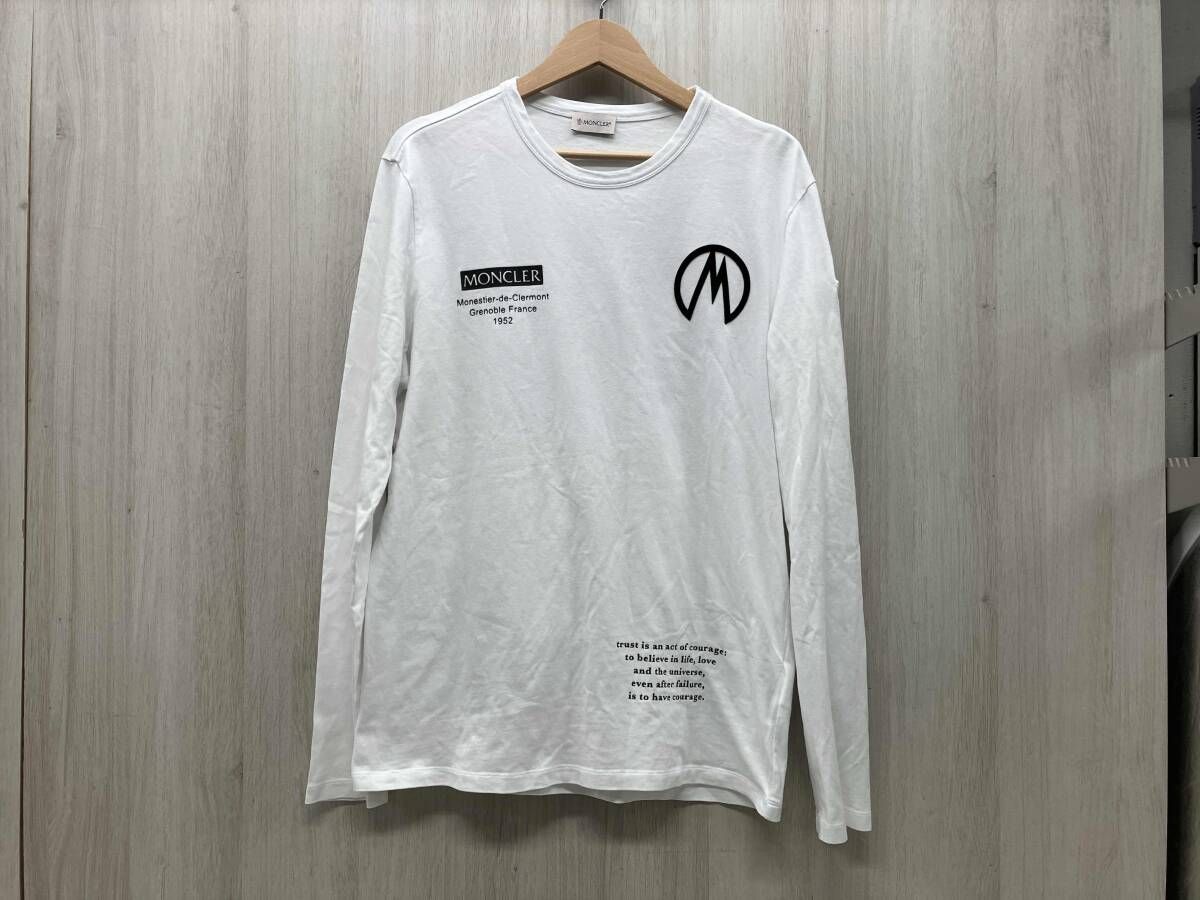 MONCLER モンクレール 長袖Tシャツ MAGLIA T-SHIRT M LUNGA F20918D70710 表記サイズL ホワイト