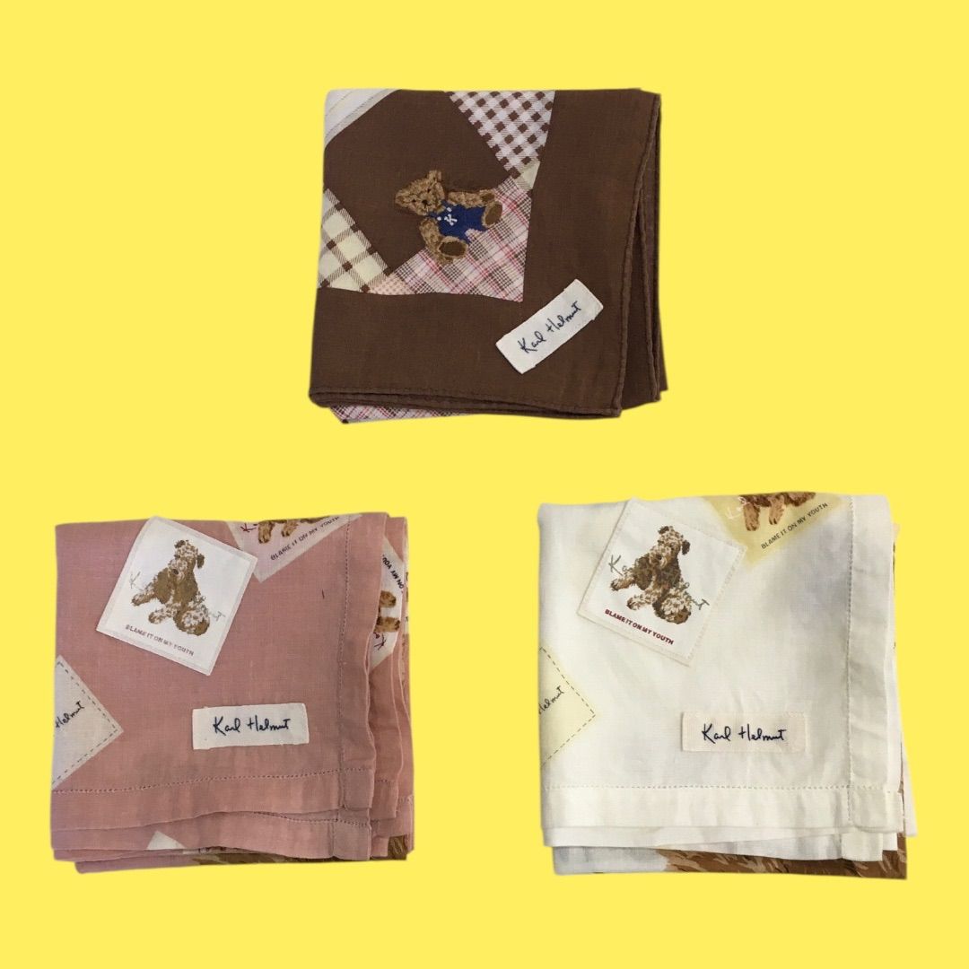 クリーニング済み・美品】Karl Helmut カールヘルム ハンカチセット 3 
