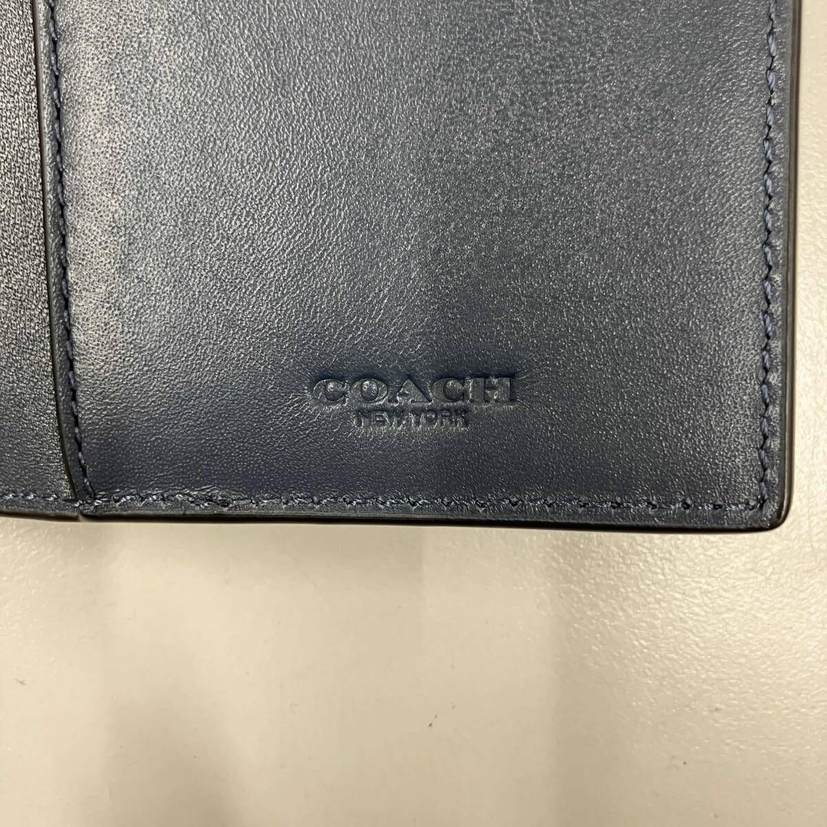 COACH / コーチ 長財布 ネイビー D1844 - メルカリ