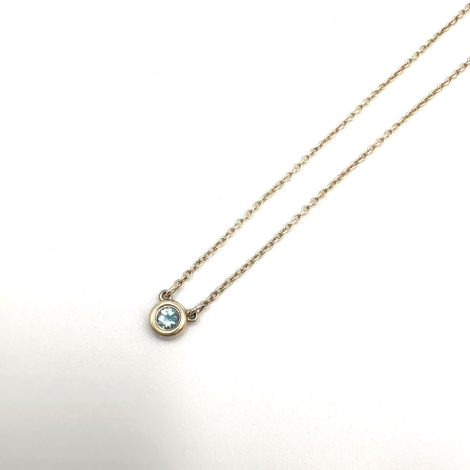 TIFFANY & Co. カラー バイ ザ ヤード アクアマリン AG925×アクアマリン シルバー×ライトブルー ネックレス